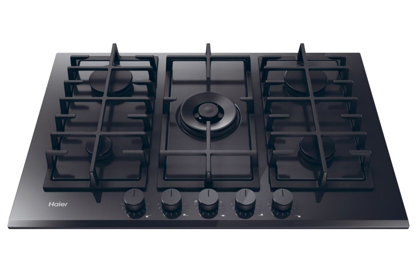 Haier Series 6 75cm 5 Burner Gas Hob | HAVG75TBBP | Black