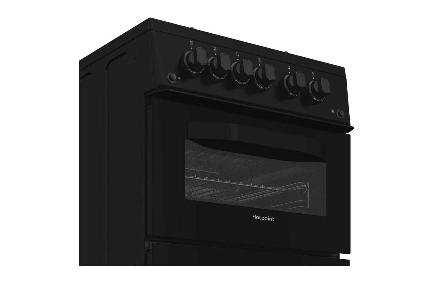 Hotpoint 50cm Freestanding Double Gas Cooker | HTG5GCB