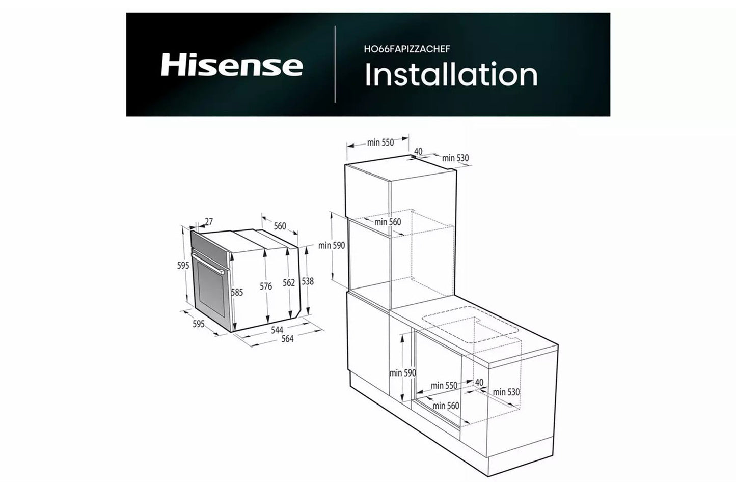 Hisense Built-in Electric Oven | HO66FAPIZZACHEF