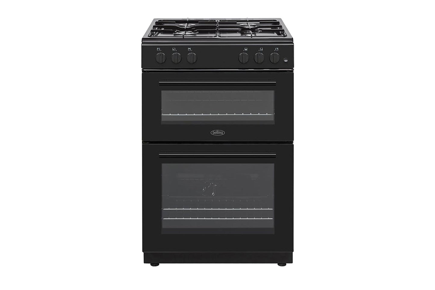 Belling 60cm Gas Twin Cavity Cooker | BFSG61TCBKLPG | Black