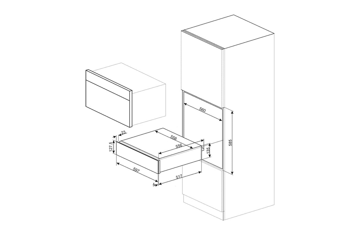 Smeg Built-in Warming Drawer | CPR915X
