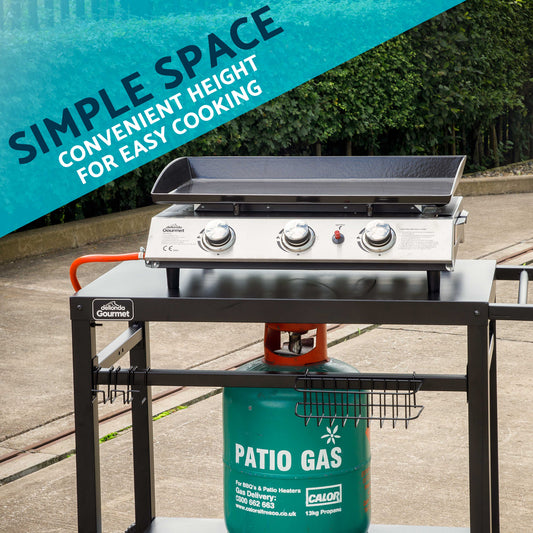 Barbecue/Plancha Trolley for Outdoor Grilling/Cooking with Utensil Holder - DG45