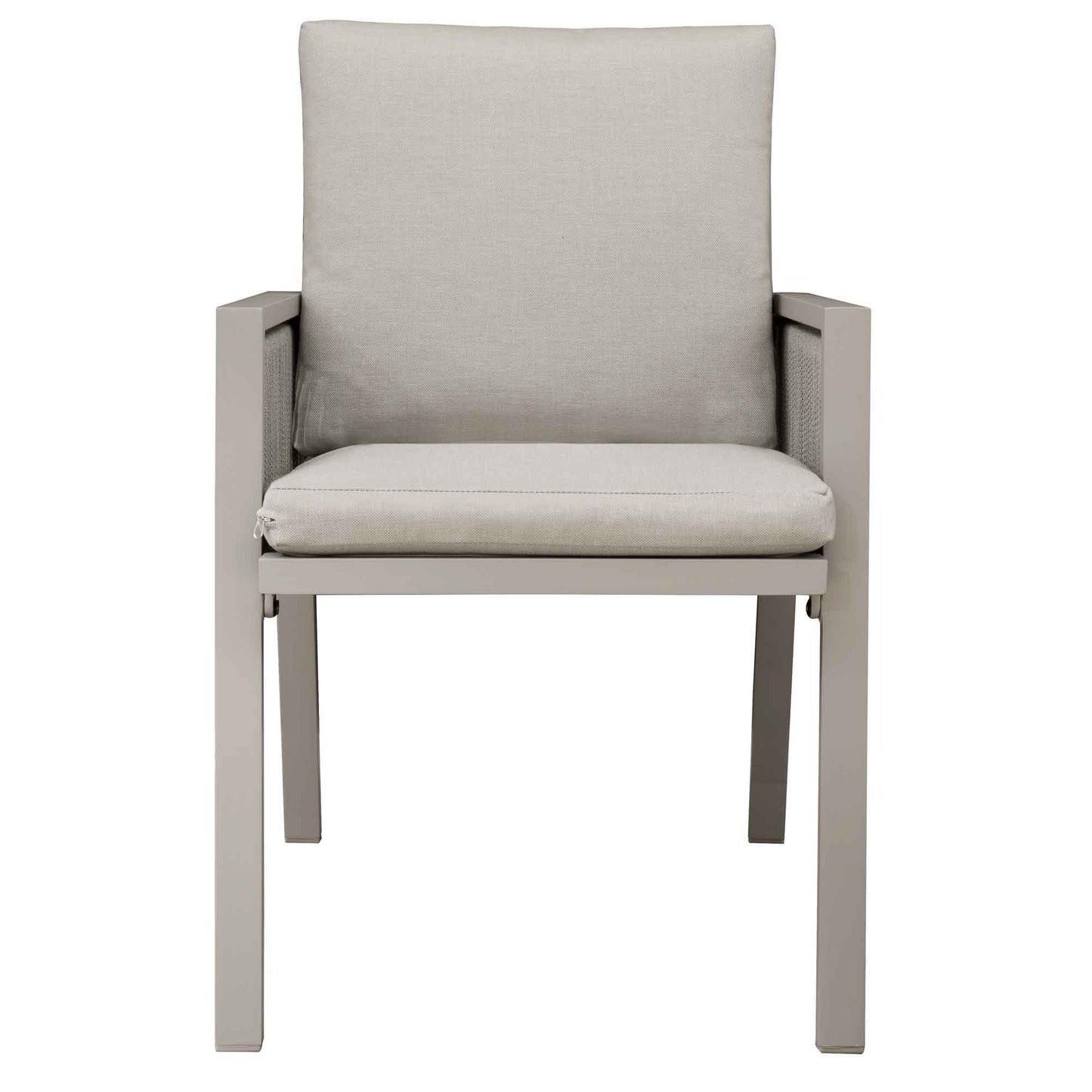 Fusion Garden/Patio Aluminium Dining Chair with Armrests, Set of 4, Light Grey - DG50