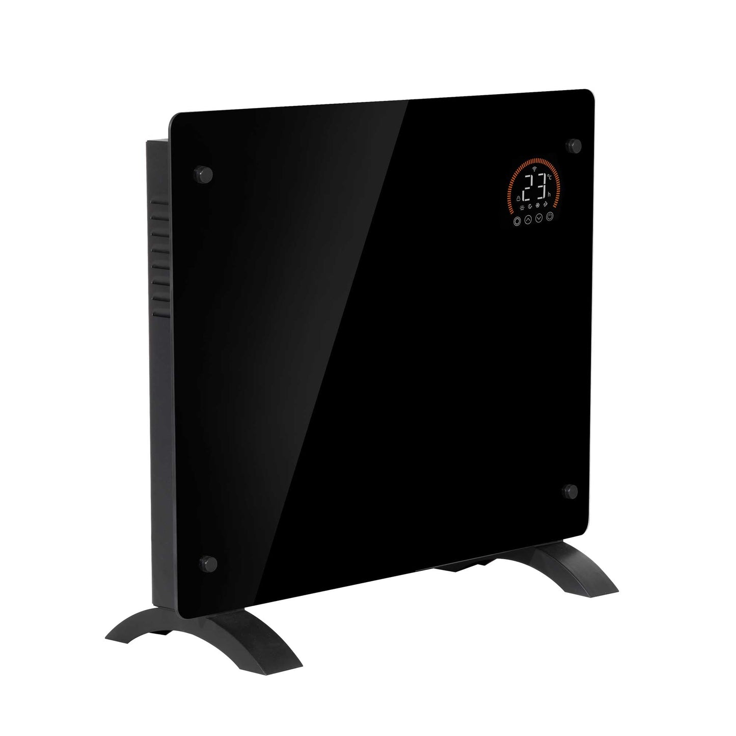 Baridi Electric Glass Panel Heater, 1000W, 24/7 Timer, Wi-Fi Enabled, Remote Control, Black - DH135