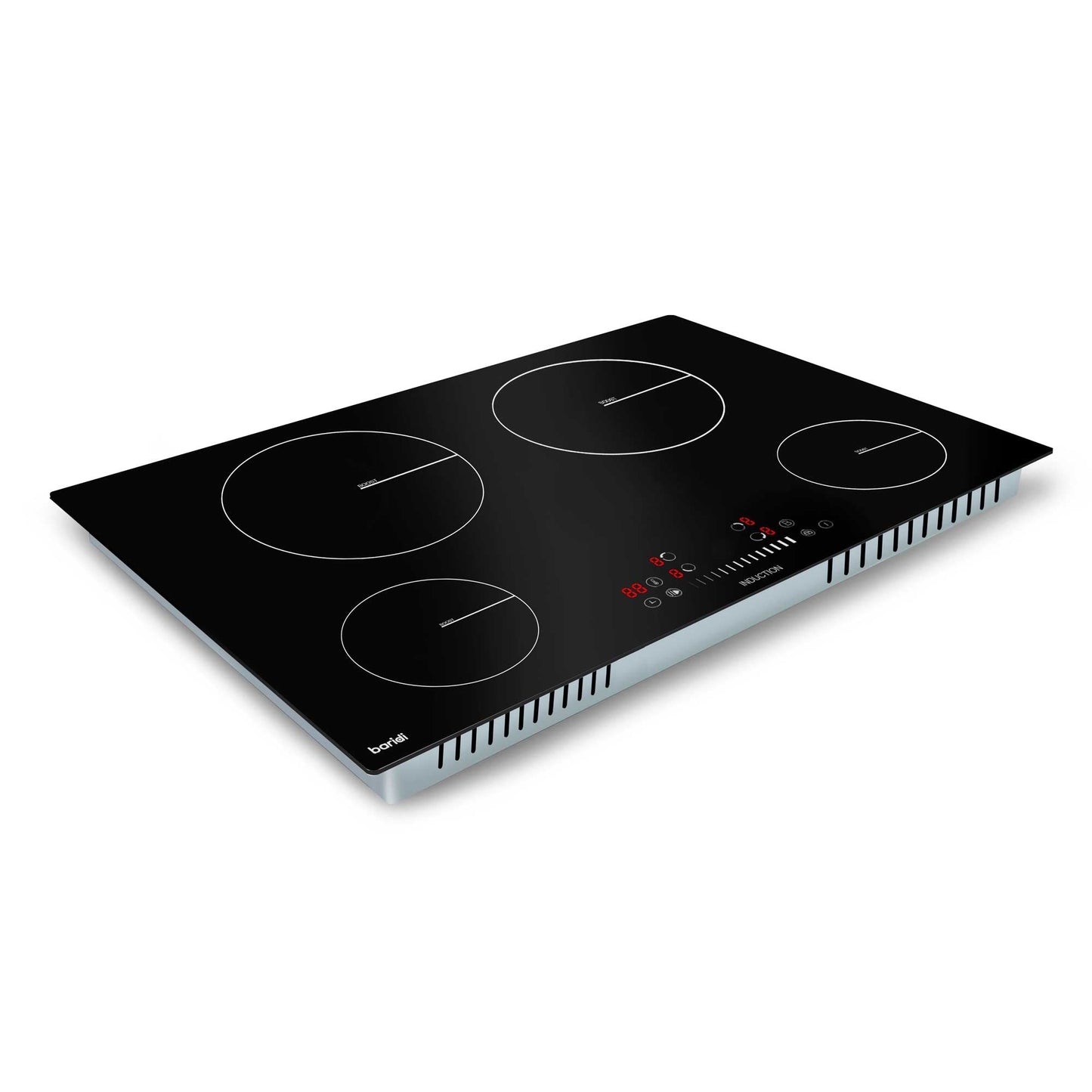 Baridi 77cm Induction Hob, 4 Cooking Zones, Boost Function, 9 Settings, Touch Control, 7200W - DH179
