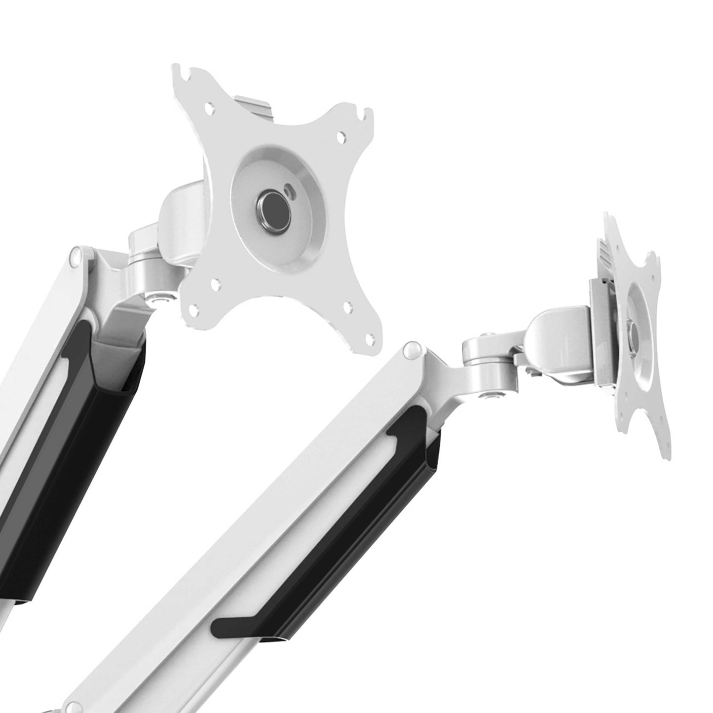 Double Monitor Arms, Adjustable & Rotating 9kg Load Capacity, 17-32" Screens - White - DH27