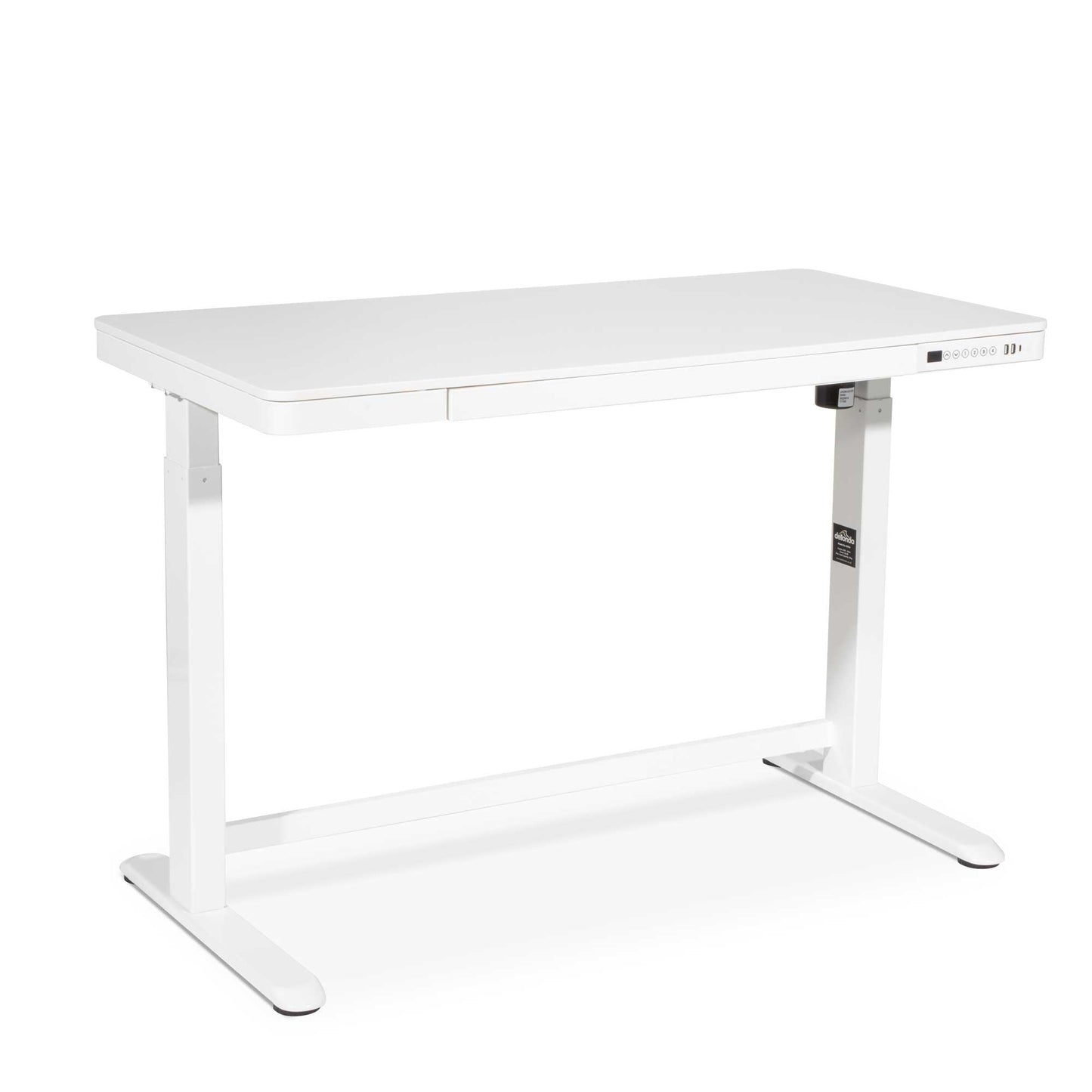 Height Adjustable Sit & Stand Desk with USB, Electric Standing, White, 1200 x 600mm - DH54