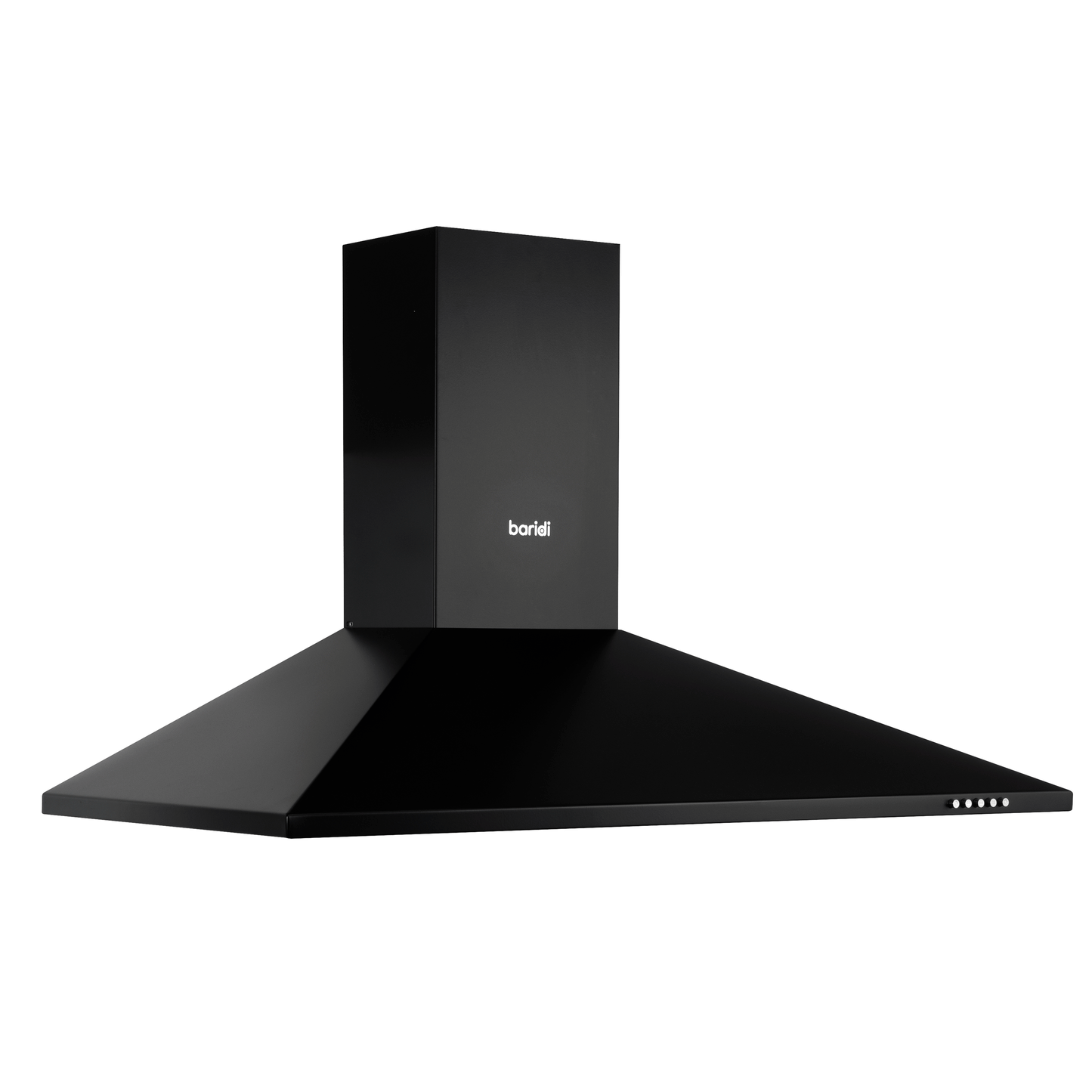 Baridi 90cm Chimney Style Cooker Hood with Carbon Filters, Black - DH59