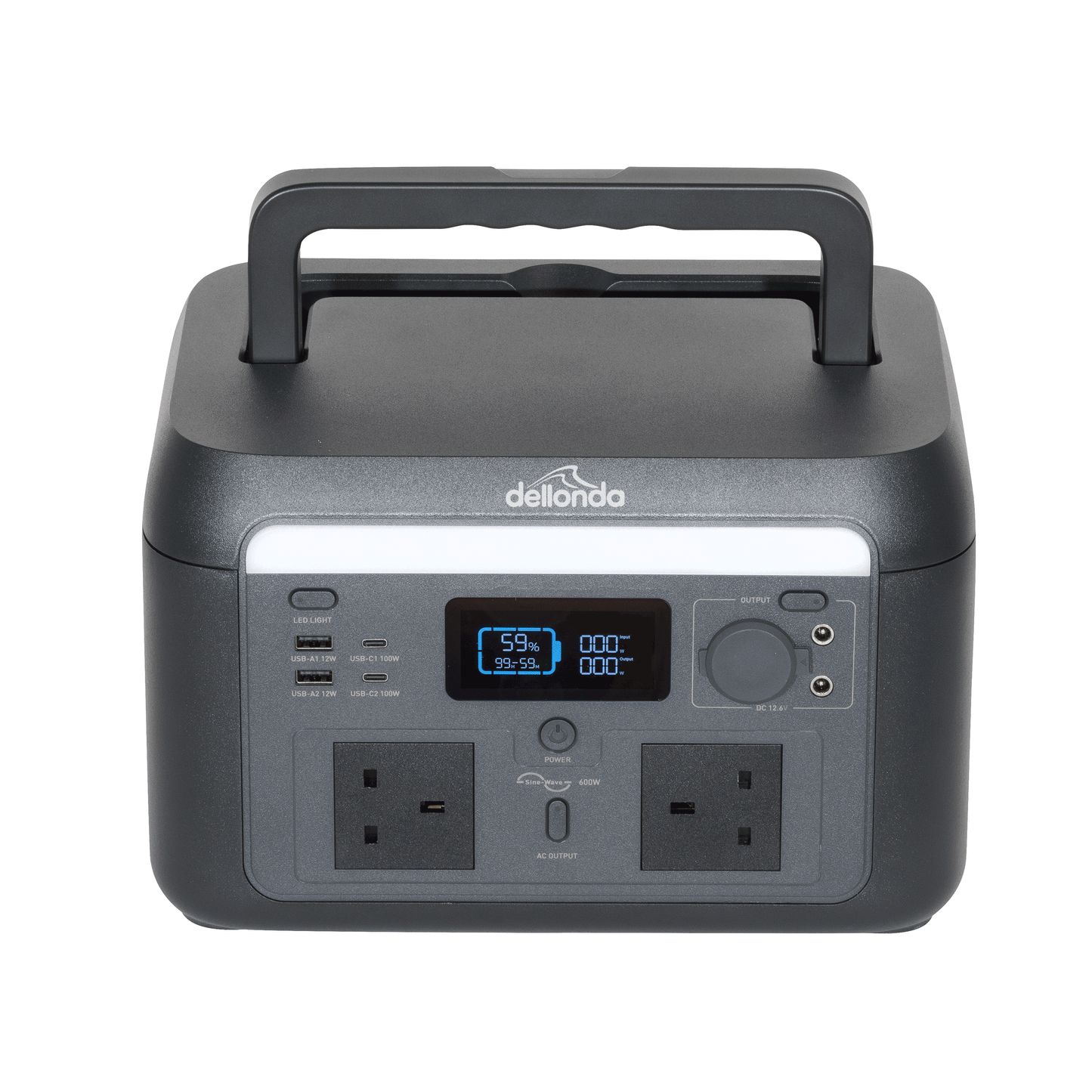 Portable Power Station, 600W, 512Wh, LiFePO4 Battery, 230V - DL161