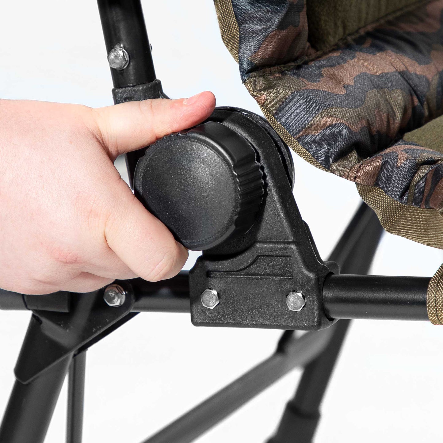 Deluxe Portable Fishing Chair, Reclining, Padded Armrests, Adjustable, Rotating Feet - DL73