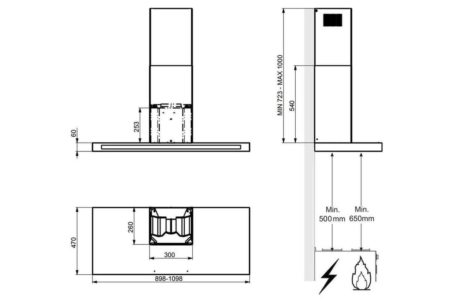 Rangemaster 90cm Hi-Lite Flat Hood | HLTHDS90WH/