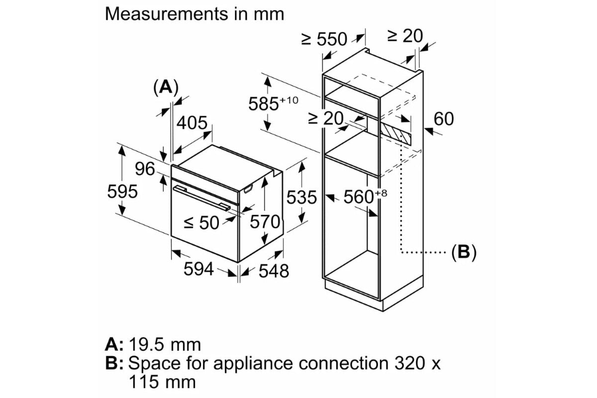 Bosch Series 4 Built-in Single Oven | HBS534BS0B