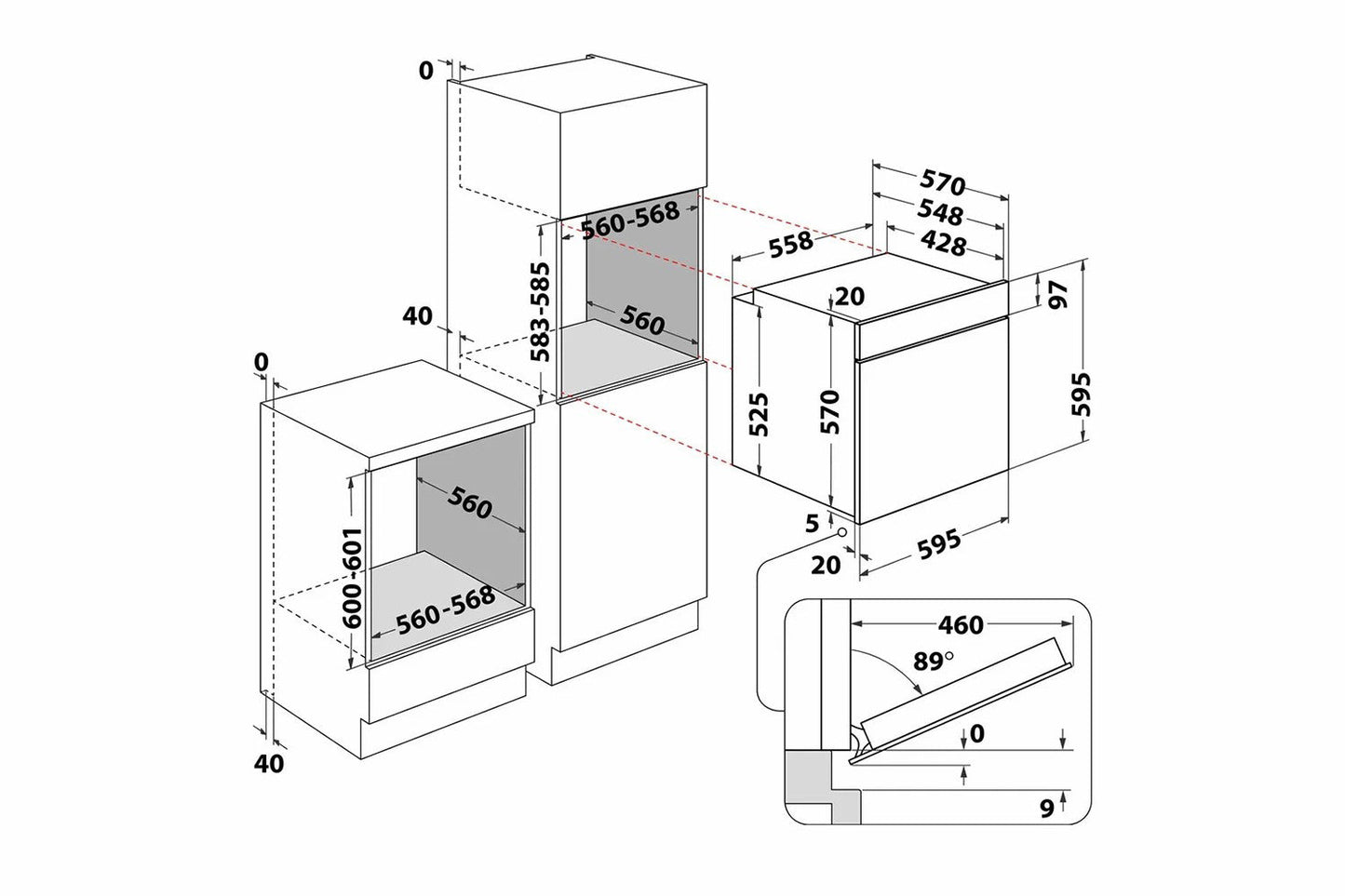 Hotpoint Class 2 Built-in Single Oven | HO475PBUK | Black