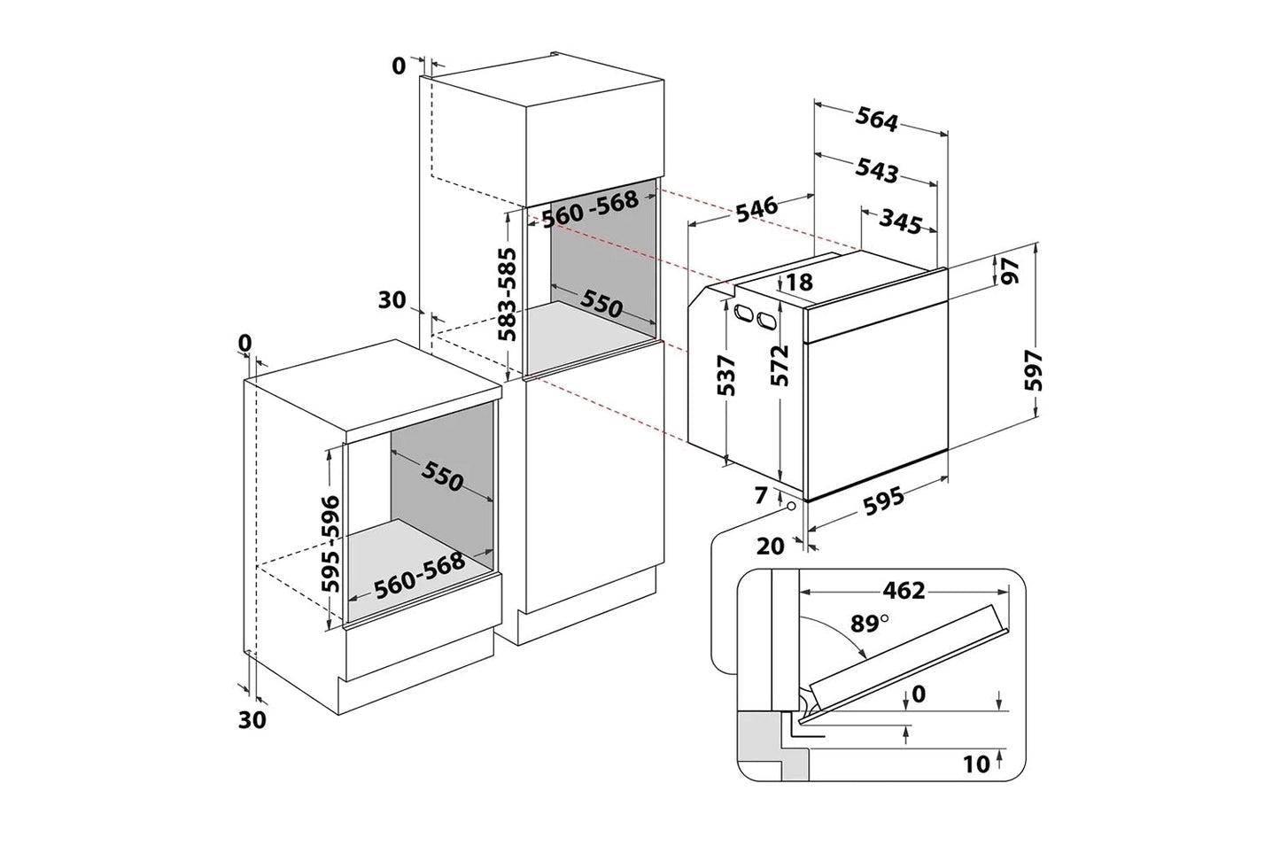 Hotpoint Class 6 Built-in Electric Single Oven | HOI68HT0SXUK | Inox