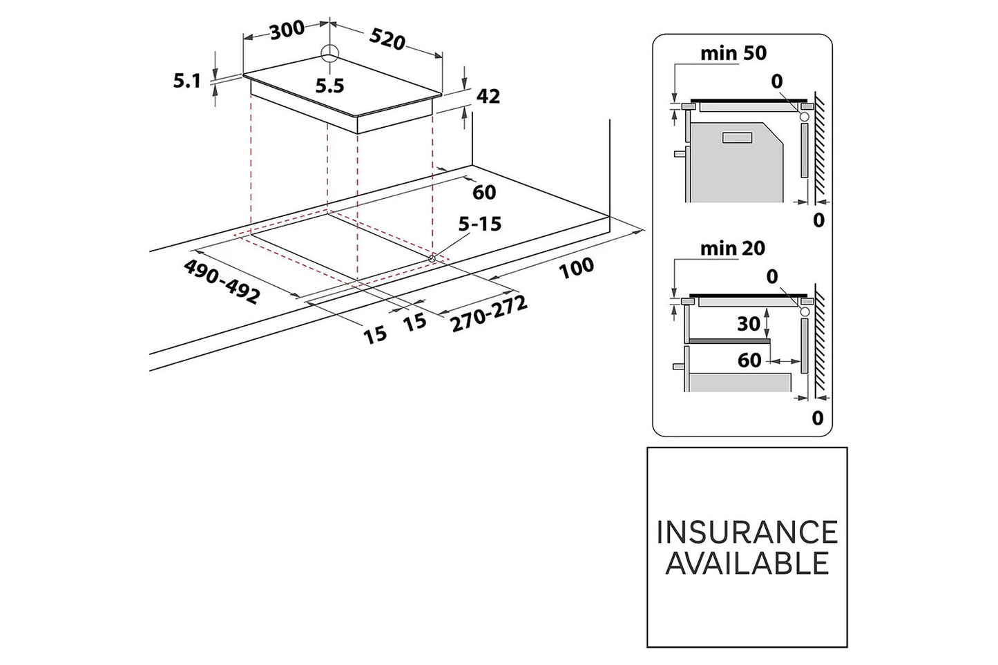 Indesit 30cm Built-in Ceramic Hob | IRD2030B