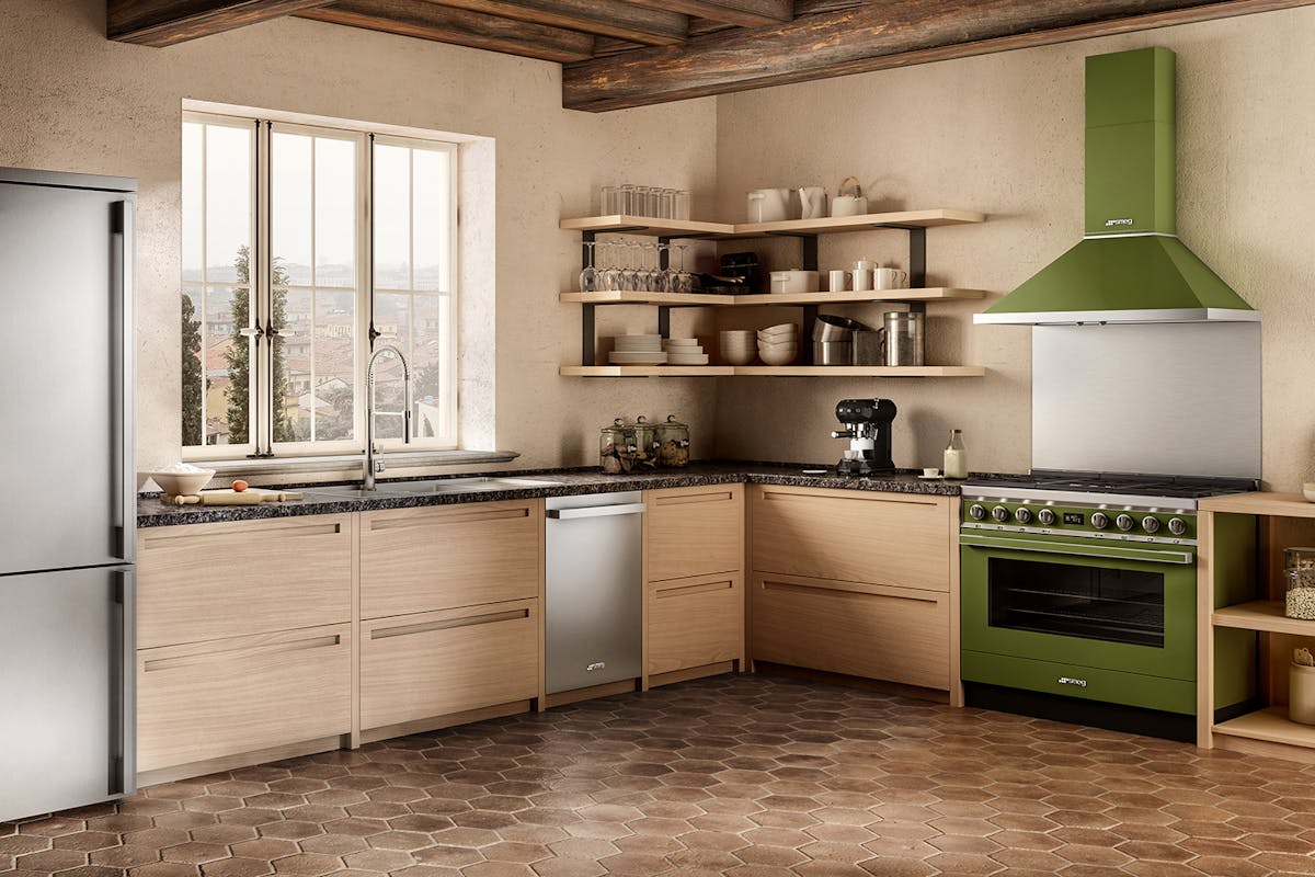 Smeg 90cm Chimney Hood | KPF9OG | Olive Green