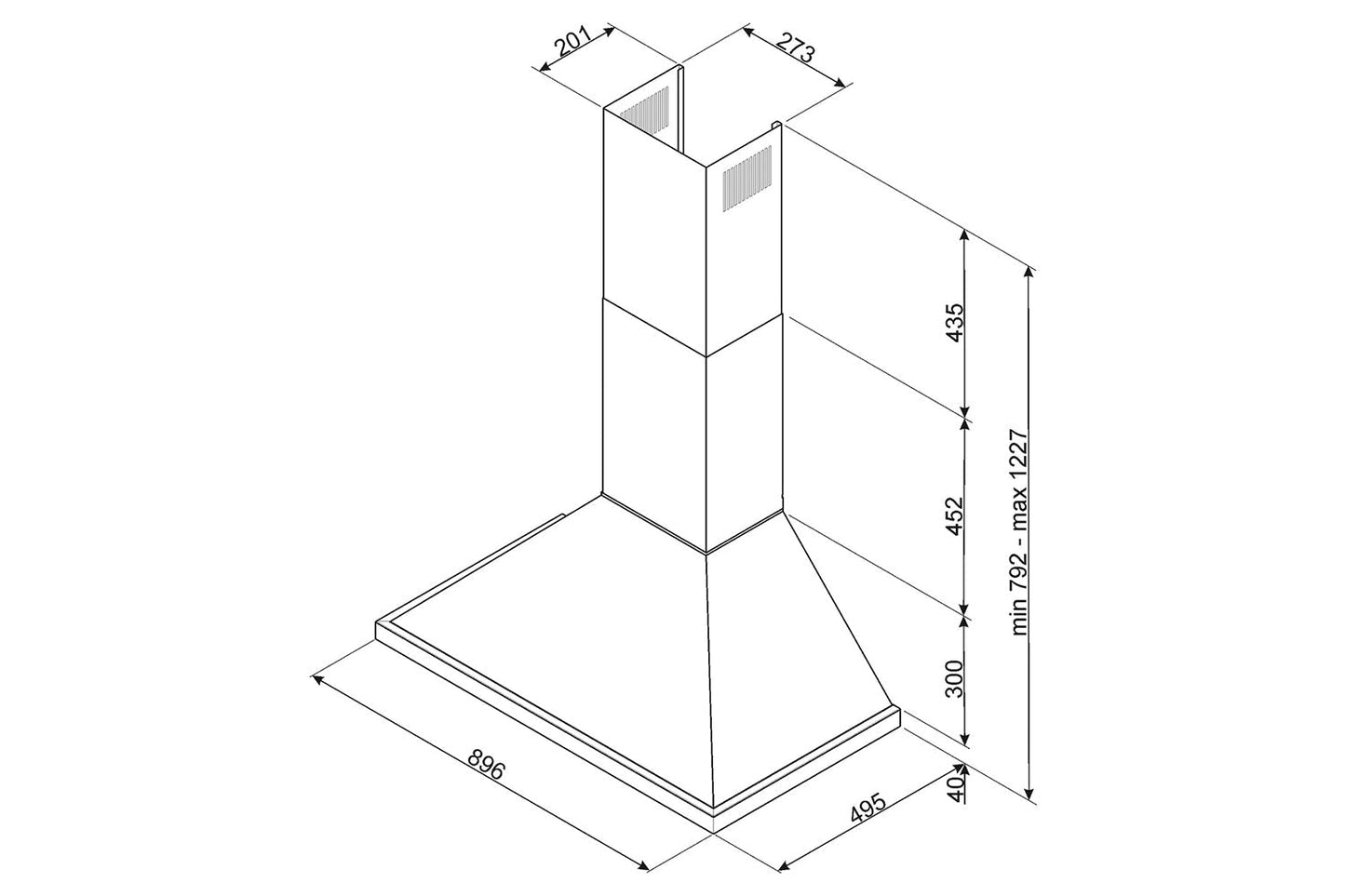 Smeg 90cm Chimney Hood | KPF9RD | Red