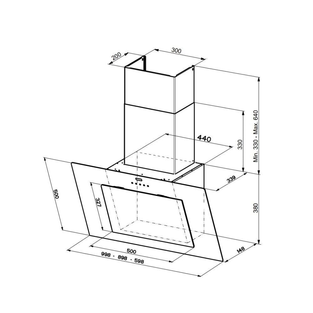 Rangemaster 90cm Opal Hood | OPLHD90BL/