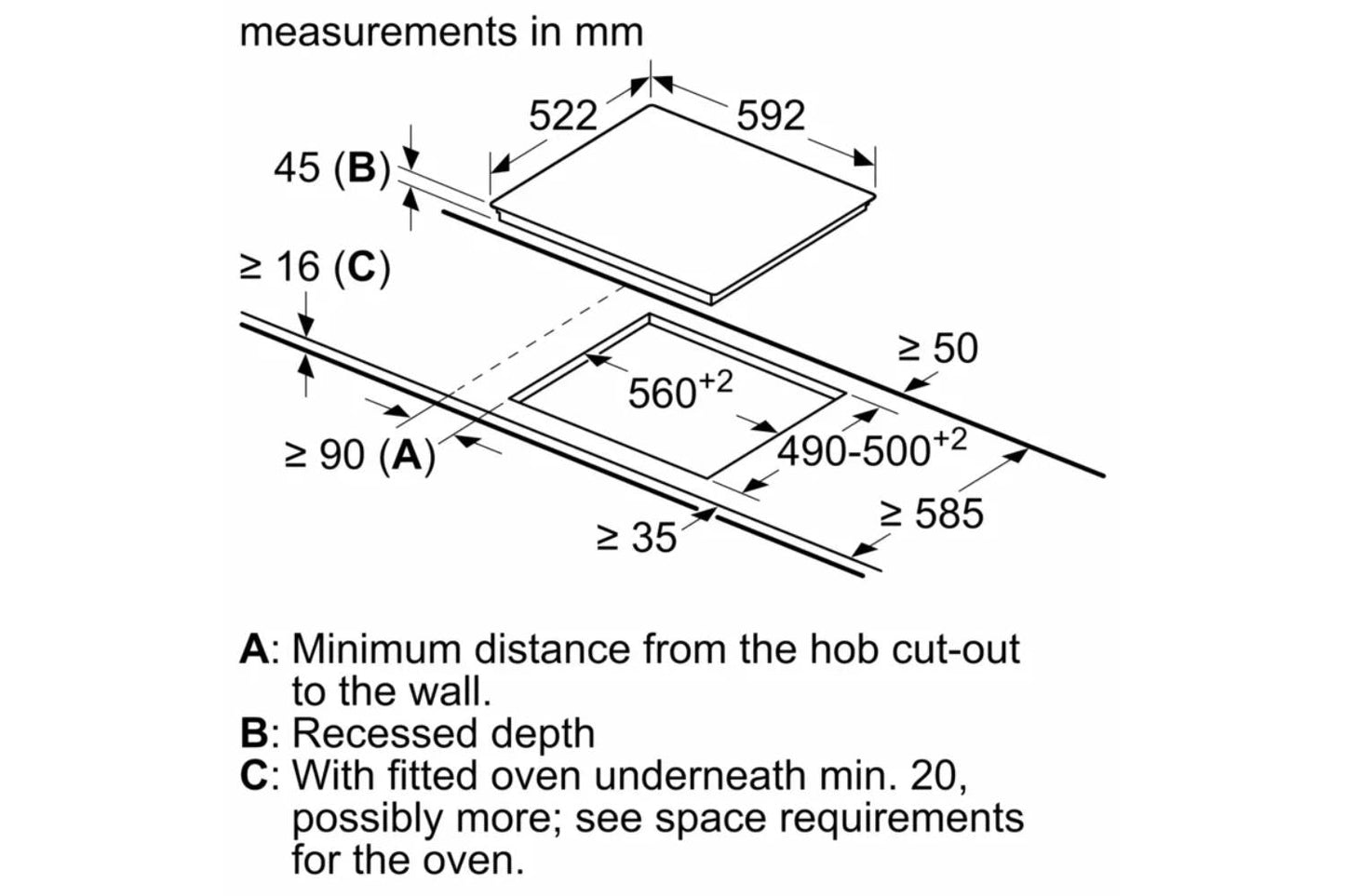 Bosch Series 2 60cm 4 Zone Electric Hob | PKE61RAA8B | Black