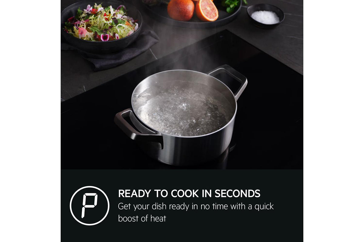 AEG 6000 Series 81cm 4 Zone Induction Hob | TI84IB00FZ | Matt Black