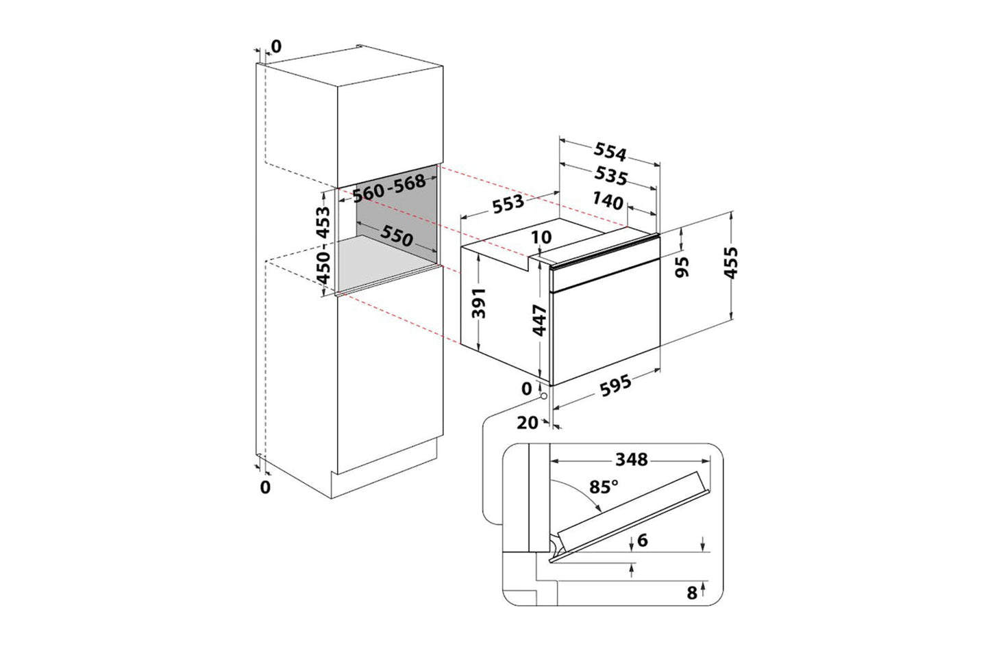 Whirlpool 40L 900W Built-in Combination Microwave Oven| W7MW461UK | Stainless Steel