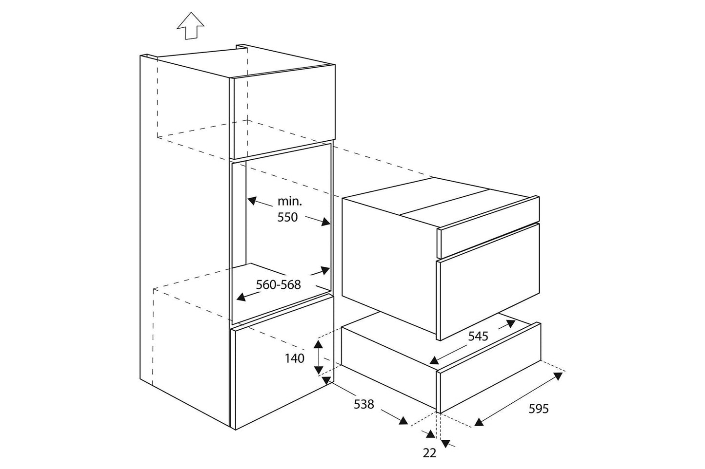 Bertazzoni 60cm Modern Series Built-in Warming Drawer | WD60N | Carbonio