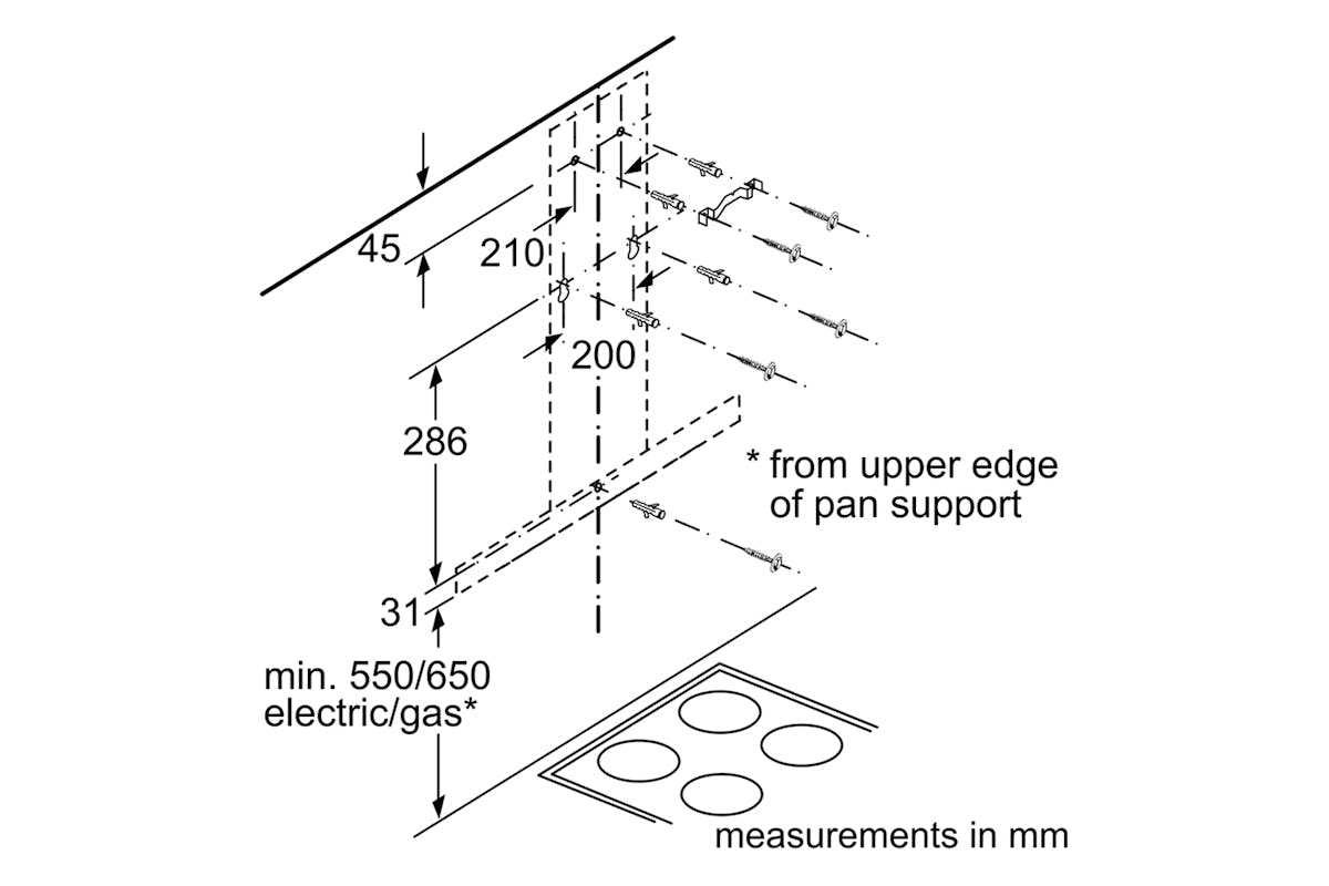 Neff N50 60cm Wall-Mounted Cooker Hood | D64BHM1N0B