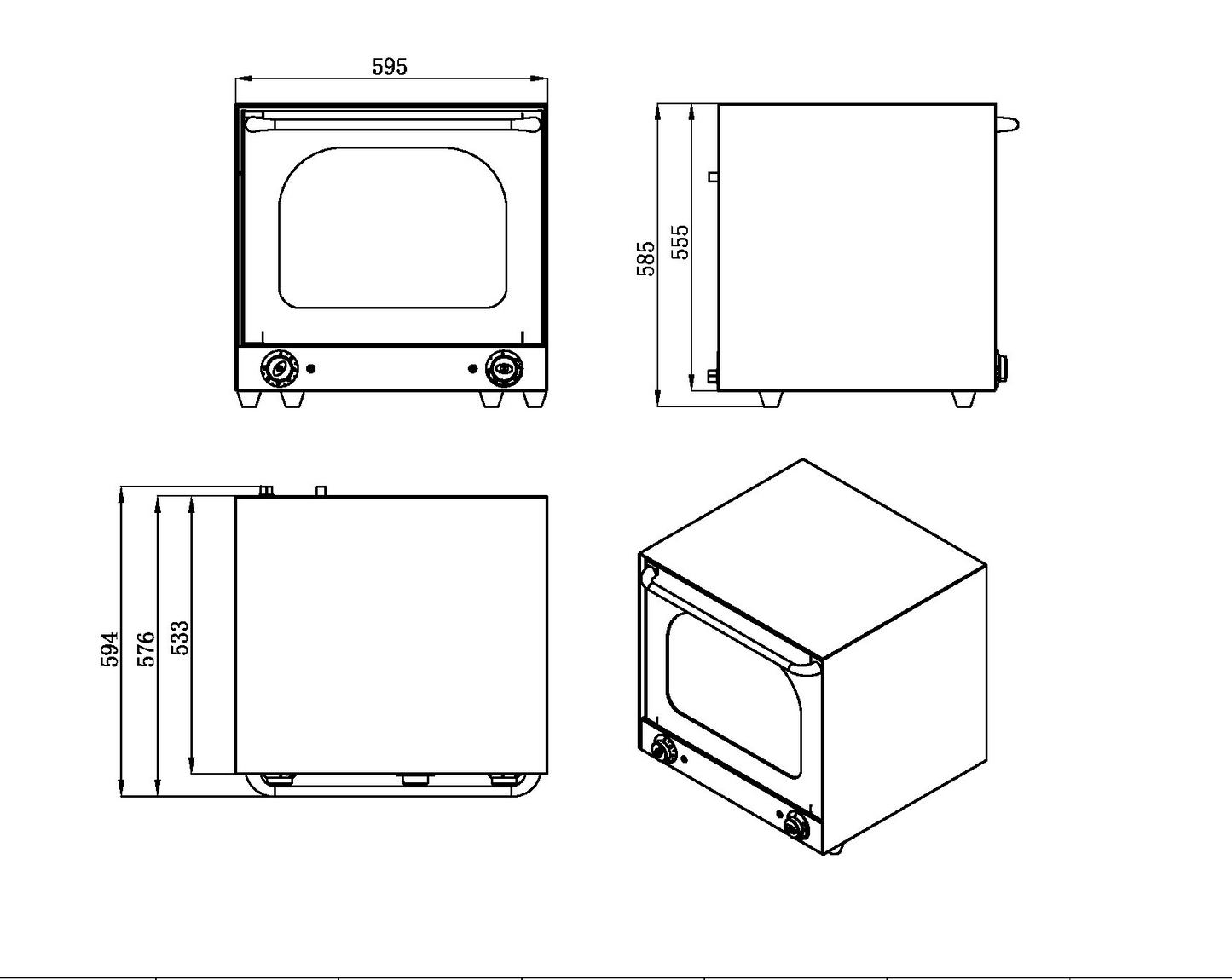 Infernus 62 Litre Electric Convection Oven