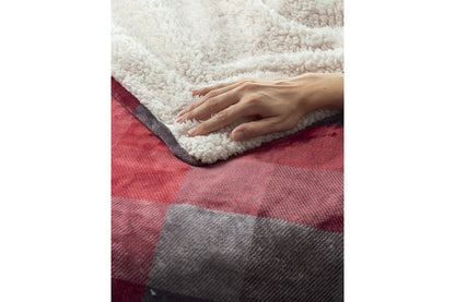 Imetec Throw | Red/Grey Tartan | 160 x 120