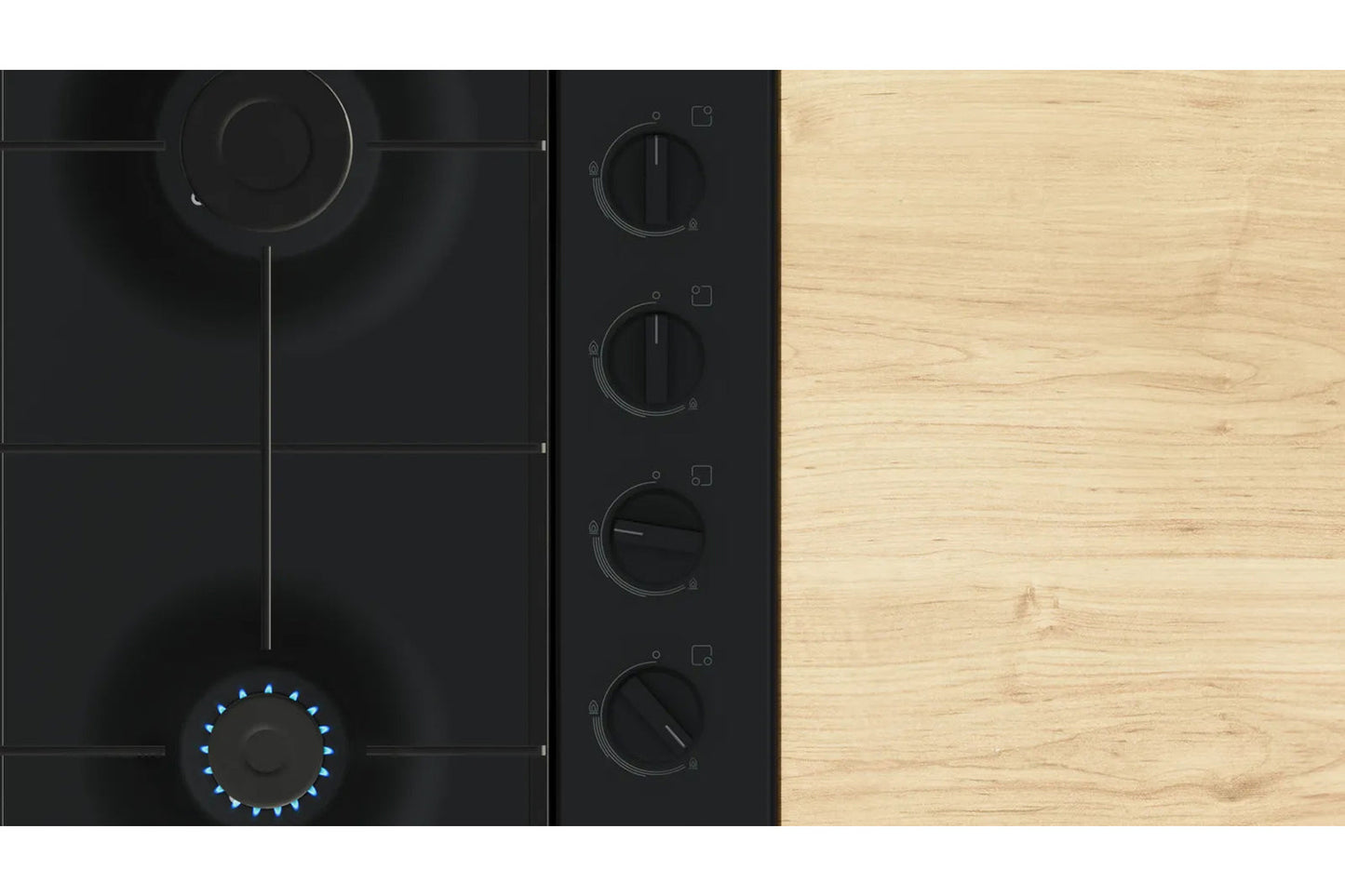 Bosch Series 2 60cm 4 Burner Gas Hob | PBP6B6K60 | Black