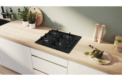 Bosch Series 2 60cm 4 Burner Gas Hob | PBP6B6K60 | Black