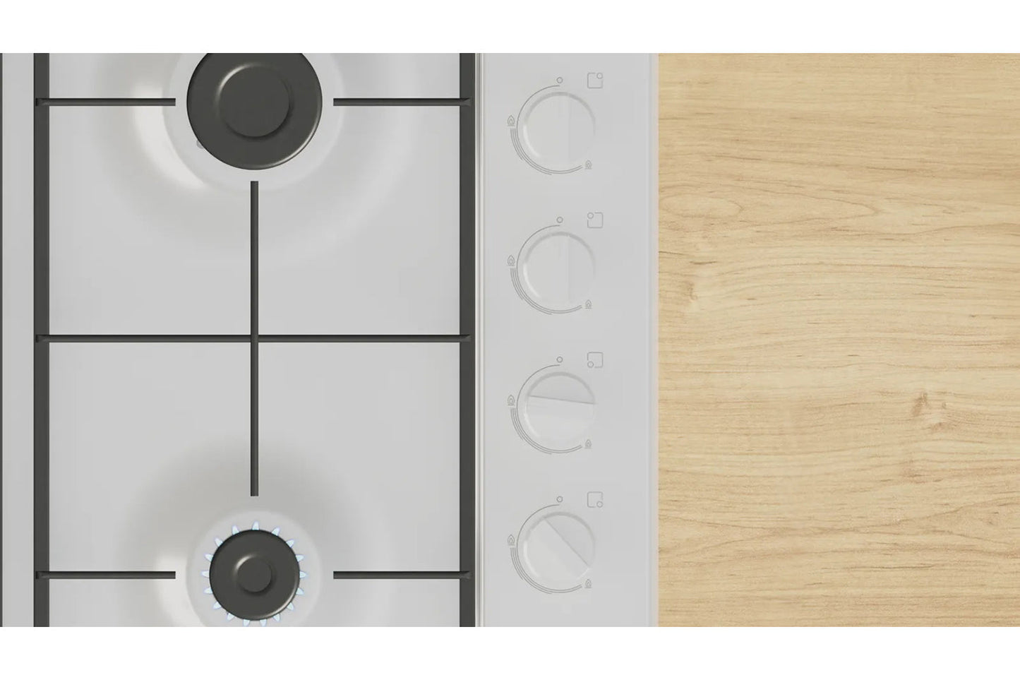 Bosch Series 2 60cm 4 Burner Gas Hob | PBP6B2K60 | White