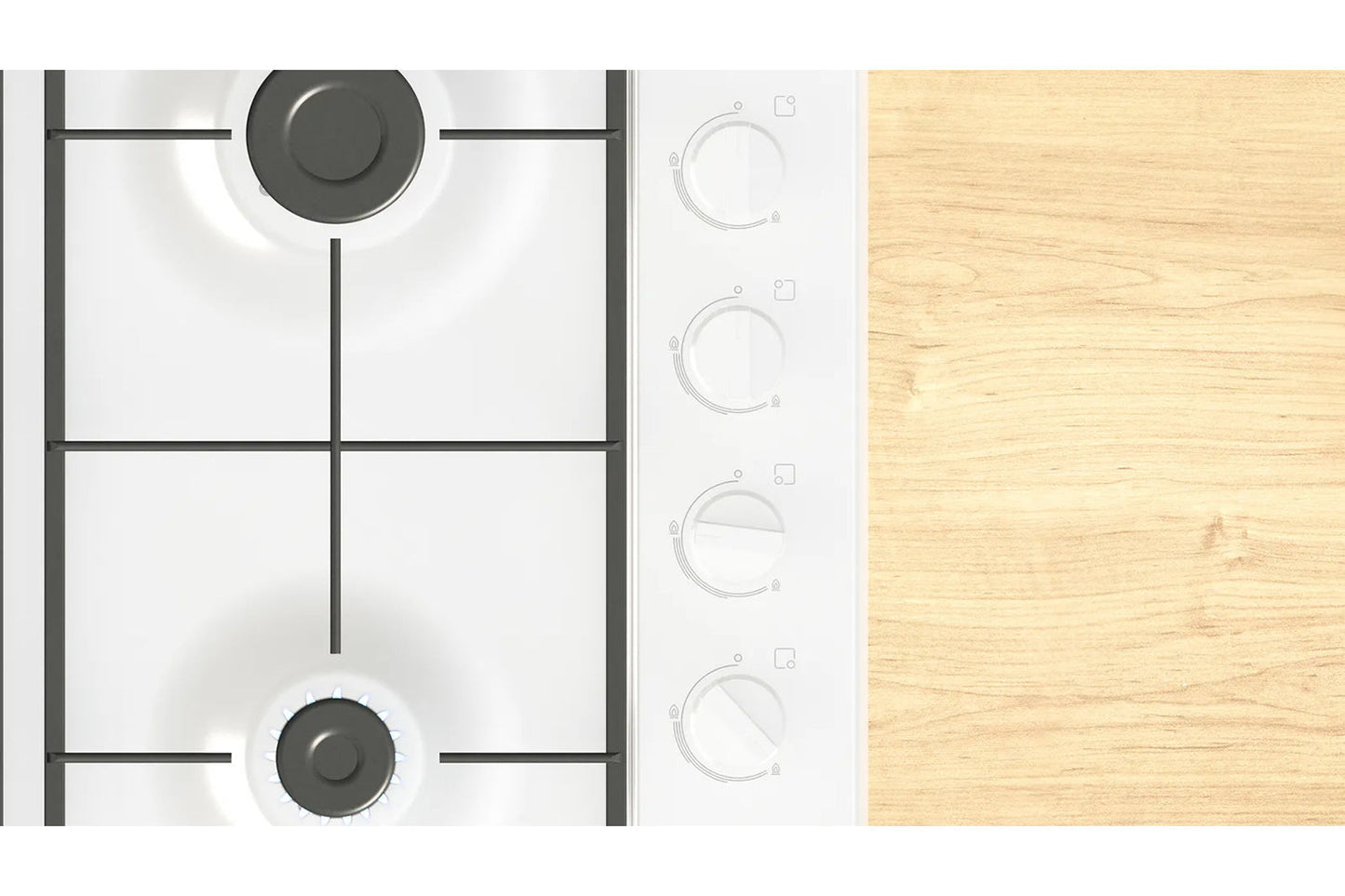 Bosch Series 2 60cm 4 Burner Gas Hob | PBP6B2K60 | White