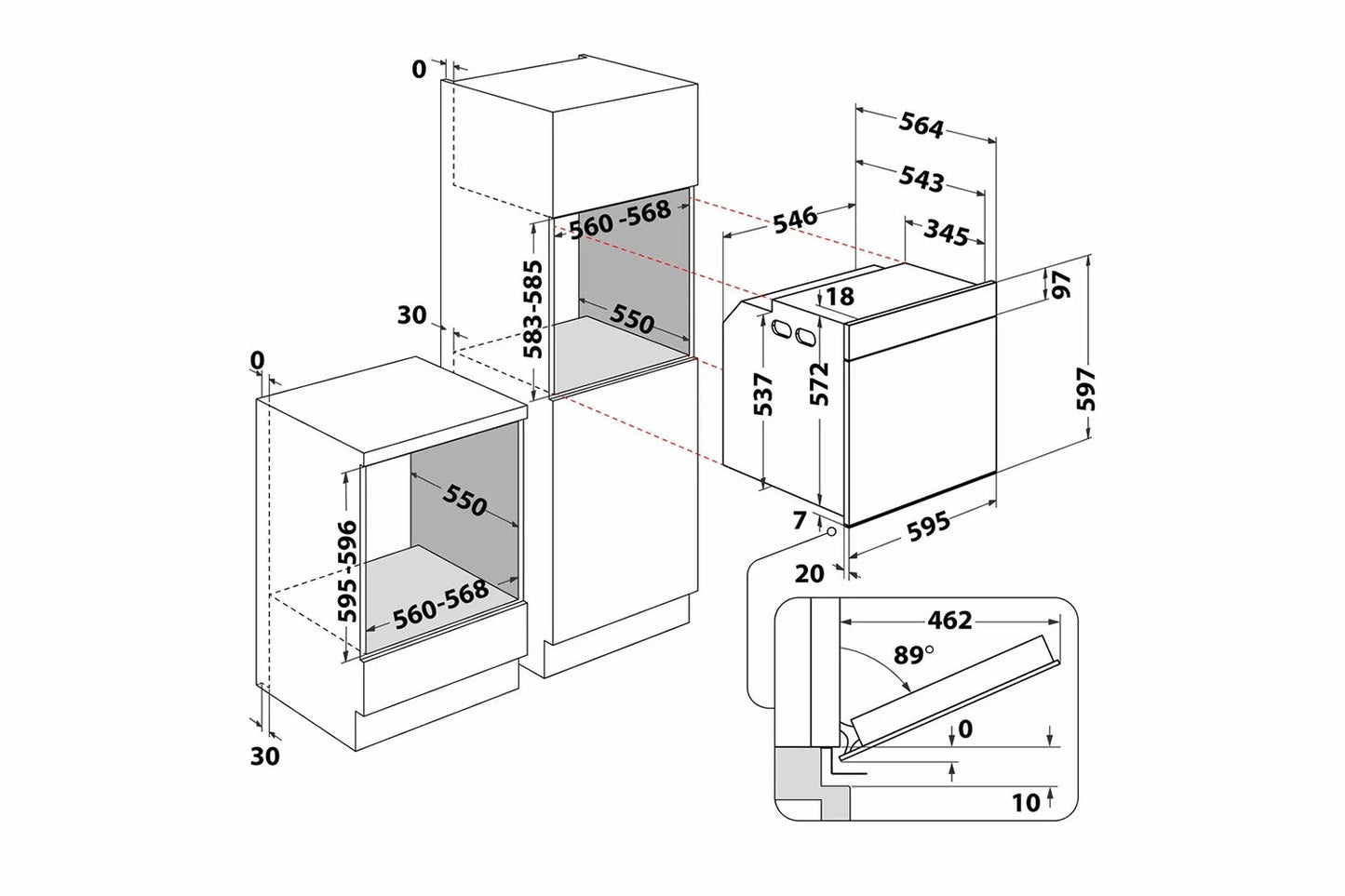Hotpoint Class 6 Built-in ActiveMultiflow Electric Single Oven | HOI68CT0SBUK