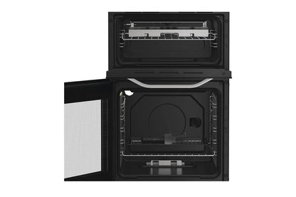 Hotpoint 50cm Double Oven Gas Cooker with Glass Lid  | HTG5GCWL