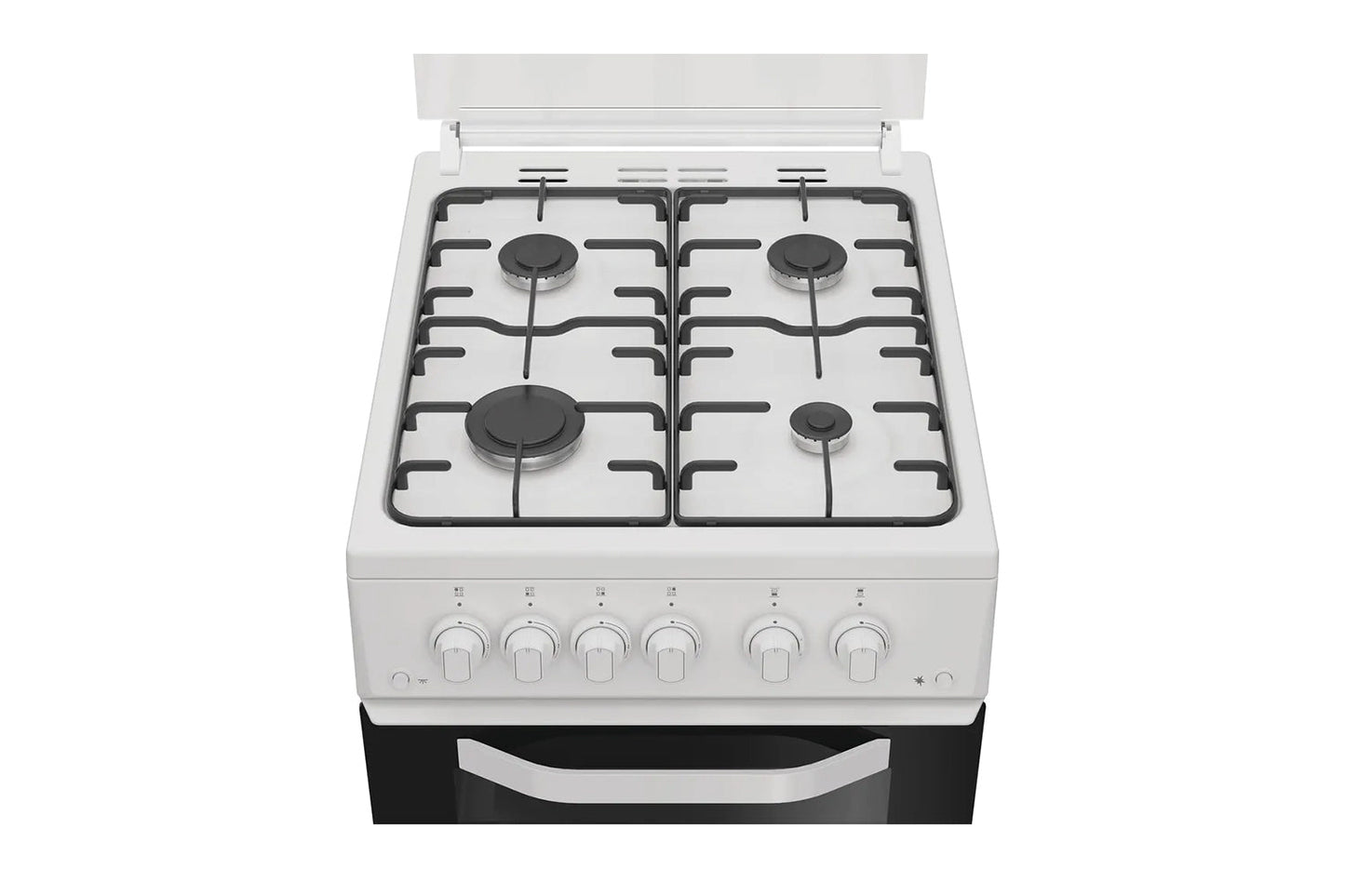 Hotpoint 50cm Double Oven Gas Cooker with Glass Lid  | HTG5GCWL