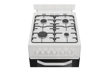 Hotpoint 50cm Double Oven Gas Cooker with Glass Lid  | HTG5GCWL