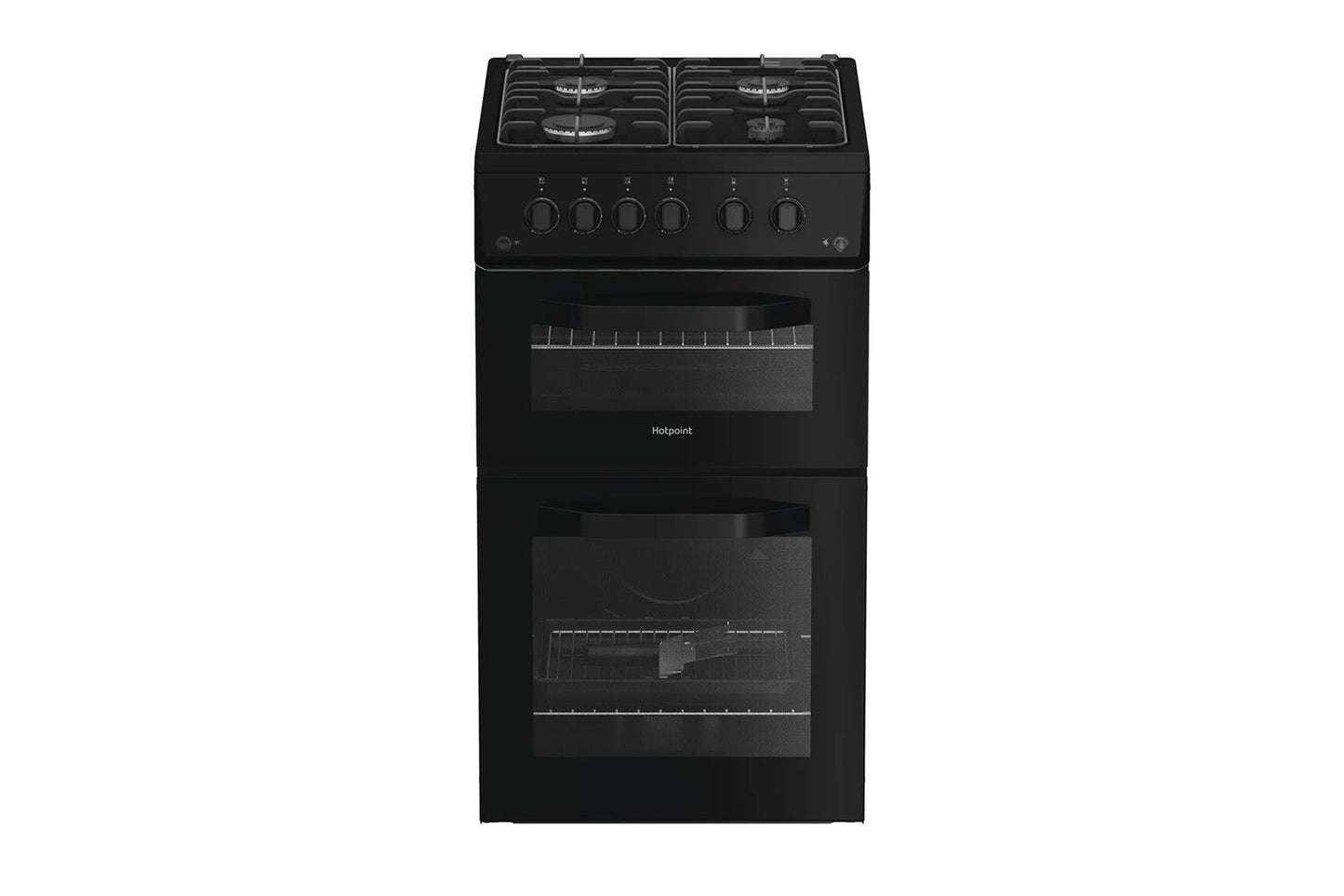 Hotpoint 50cm Freestanding Double Gas Cooker | HTG5GCB