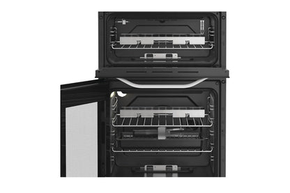 Hotpoint 50cm Double Oven Gas Cooker with Glass Lid  | HDG5GCW