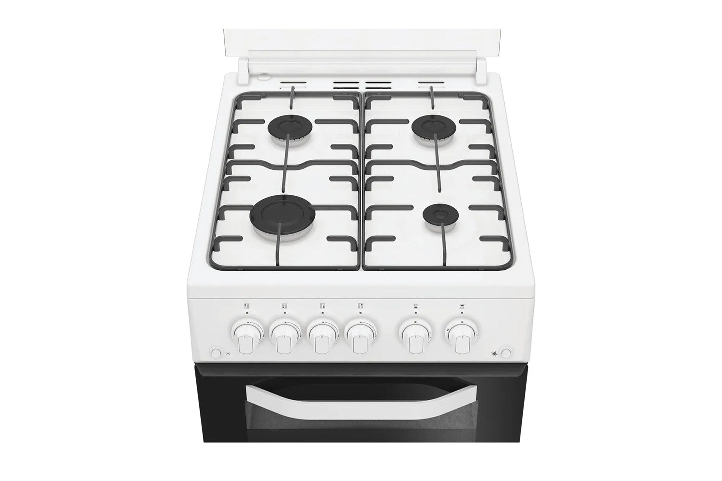 Hotpoint 50cm Double Oven Gas Cooker with Glass Lid  | HDG5GCW