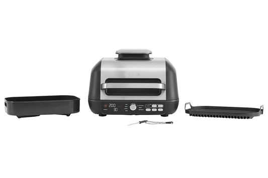 Ninja 3.8L Foodi Max Pro Health Grill, Flat Plate & Air Fryer | AG651UK | Black