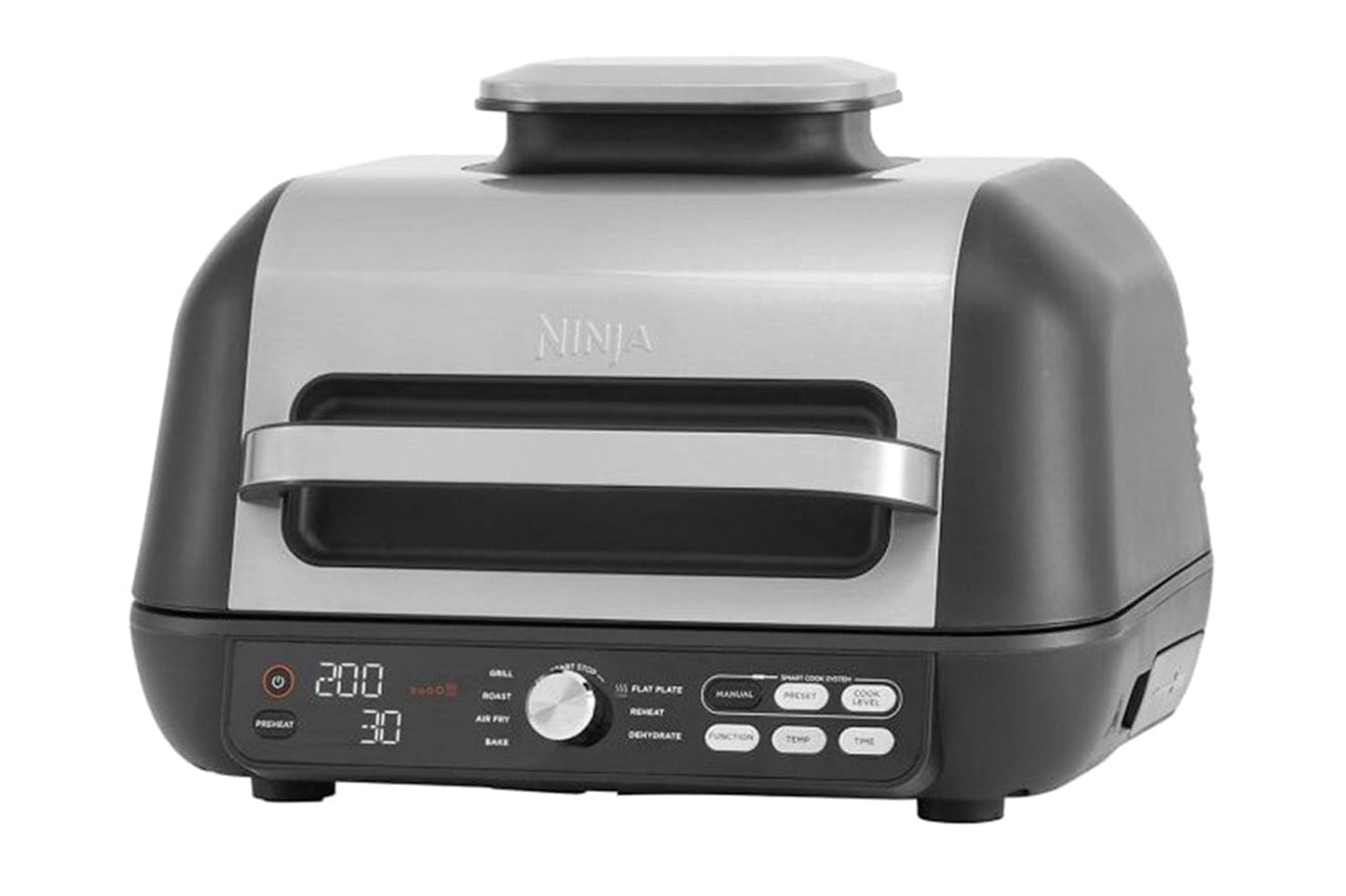 Ninja 3.8L Foodi Max Pro Health Grill, Flat Plate & Air Fryer | AG651UK | Black