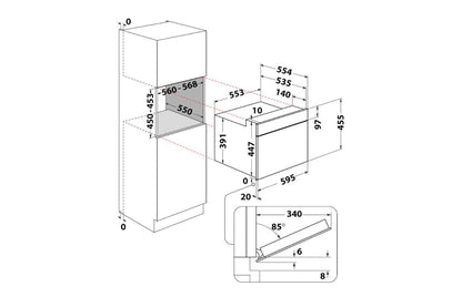 Whirlpool 40L 900W Built-in Microwave Oven | AMW9615/IXUK | Stainless Steel