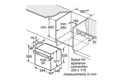 Neff N50 Built-in Single Oven | B6ACH7AG7B | Graphite Grey