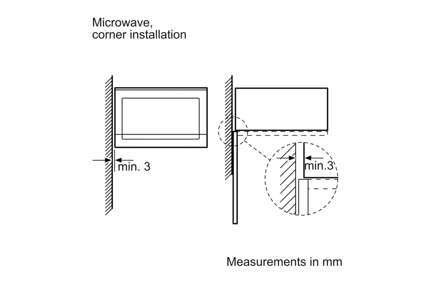 Bosch Series 4 20L 800W Built-in Microwave | BFL523MB0B | Black