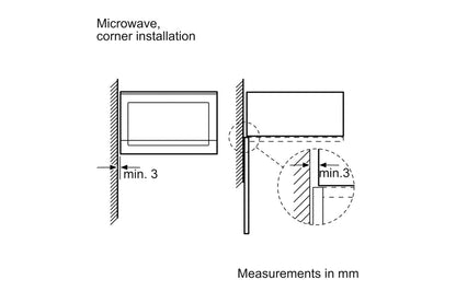 Bosch Series 4 20L 800W Built-in Microwave | BFL523MB0B | Black