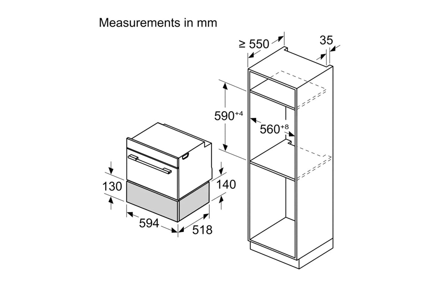 Bosch Series 8 Built-in Warming Drawer | BIC7101B1B