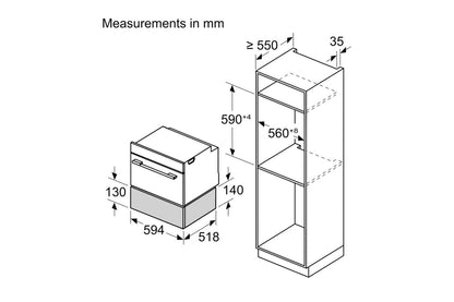 Bosch Series 8 Built-in Warming Drawer | BIC7101B1B