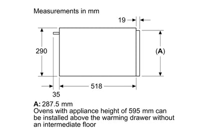 Bosch Series 8 Built-in Warming Drawer | BID7101B1B