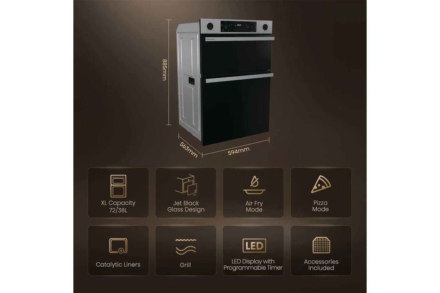 Hisense Built-in Double Oven | BID914221CX